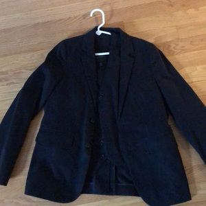 Boys 3 piece 100% cotton navy suit from CrewCuts